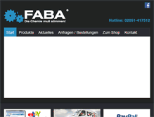 Tablet Screenshot of faba-chemie.de